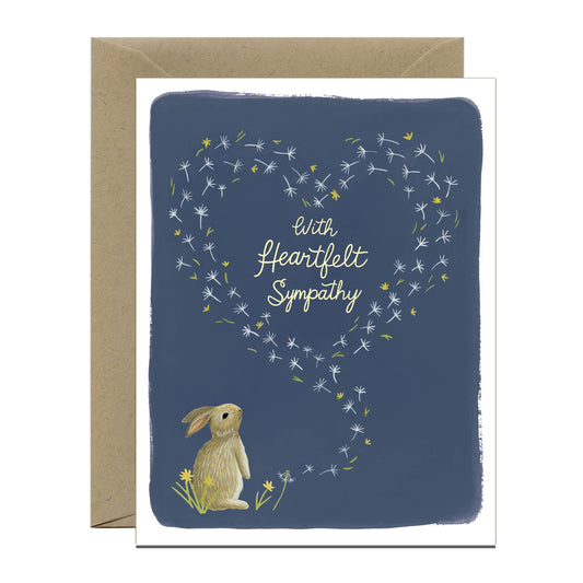 Dandelions & Bunny Sympathy Loss Card