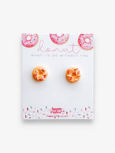 Load image into Gallery viewer, Pink Donut Clay Stud Earrings | Foodie Gift Dessert Gift
