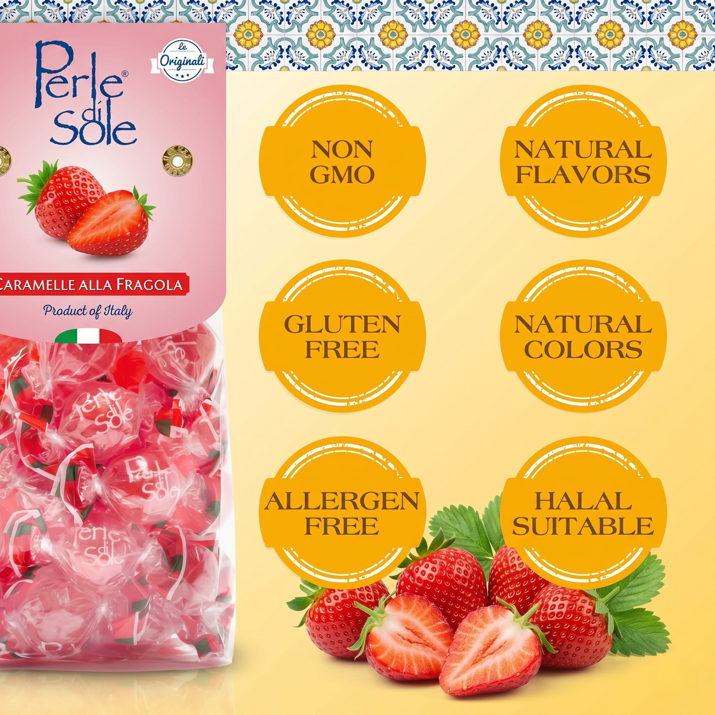 Strawberry Drops from Sorrento (7.05 oz Bag)