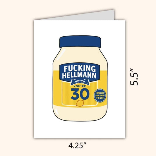 "Hellmann Mayonnaise, you're 30" BIRTHDAY CARD -