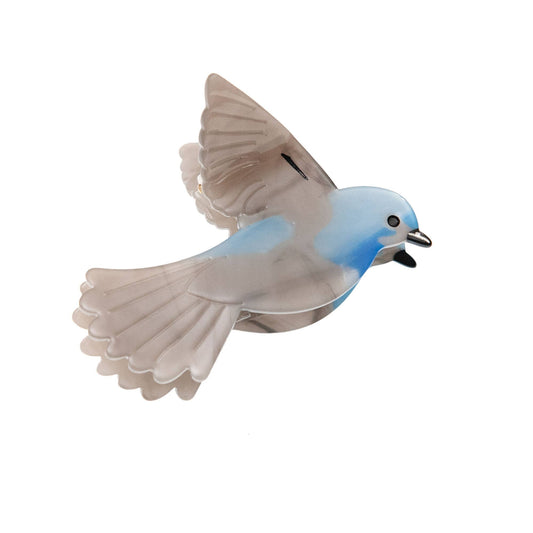Blue Bird Hair Claw Clip
