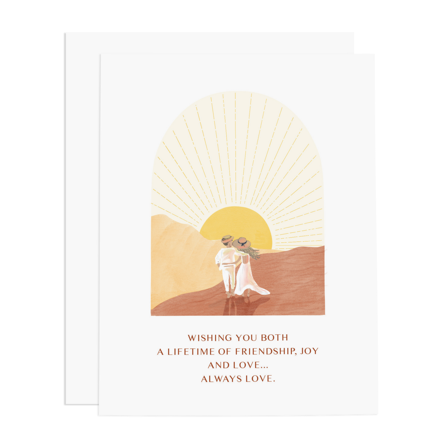 Sunset Wedding Greeting Card