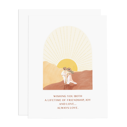 Sunset Wedding Greeting Card