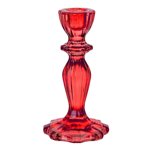 Red Glass Candlestick Holder | Summer | Christmas | - Front & Company: Gift Store