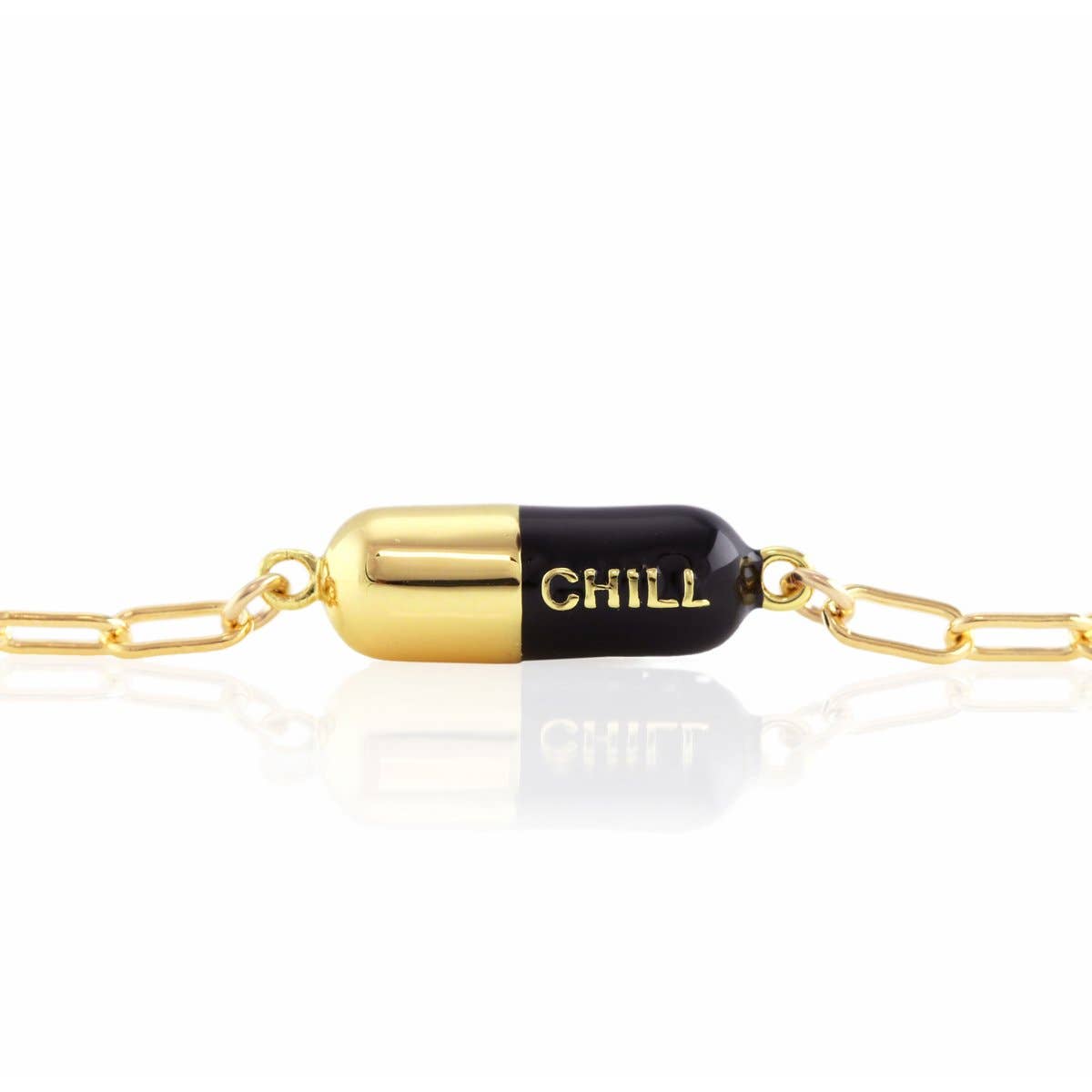 Chill Pill Charm Bracelet 18K Gold Vermeil