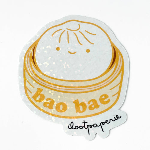 Bao Bae Glitter Single Sticker - Front & Company: Gift Store