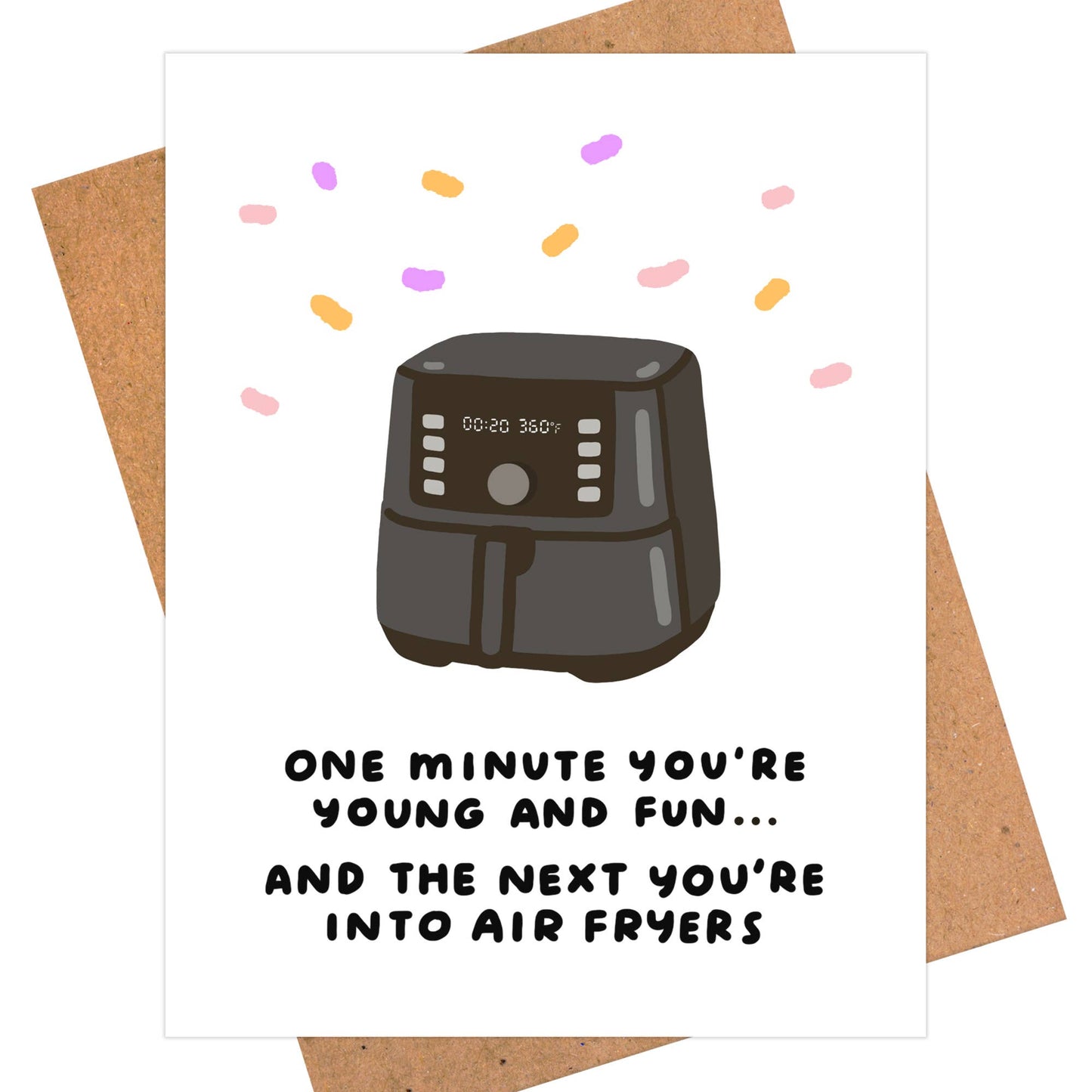 Air Fryer Funny Birthday Card – Relatable Adulting Humor