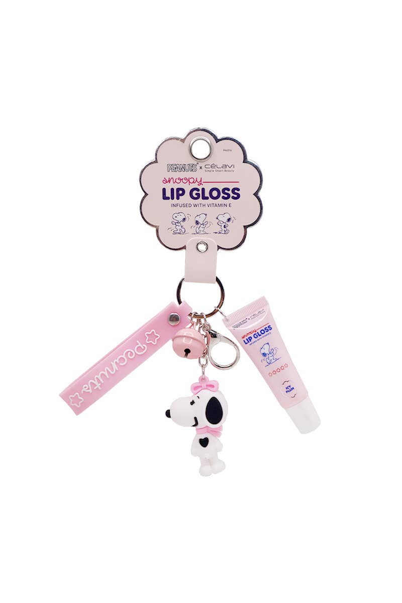 Celavi P46016 Peanuts Snoopy Lip Gloss & Keychain Charms