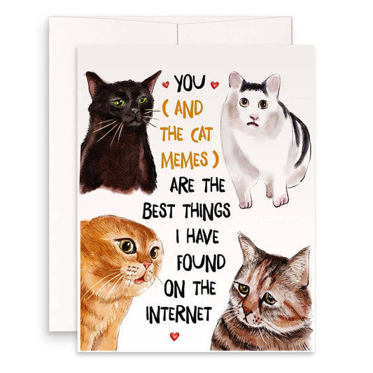 Cat Meme Lo - Funny Valentines Day Card -Tiktok Trend
