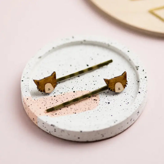Wooden Cat Hair Slides