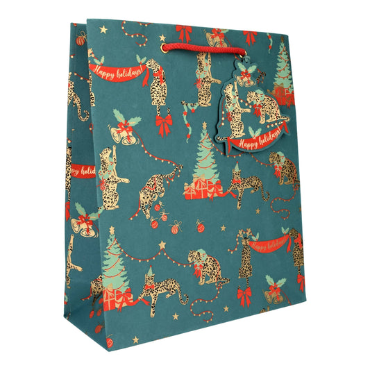 Festive Leopard Large Bag