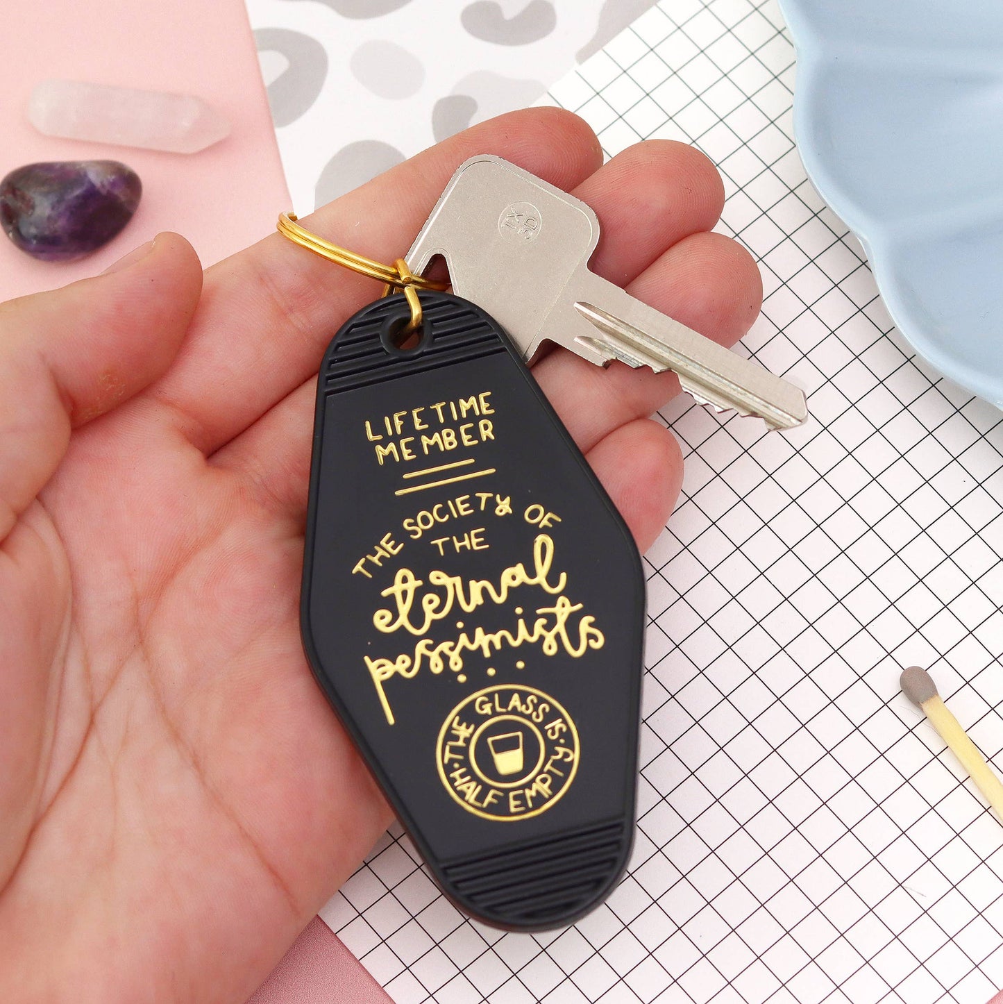 Keyring - The Society of the Eternal Pessimists - Black