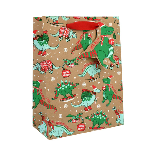 Roarsome Christmas Medium Gift Bag