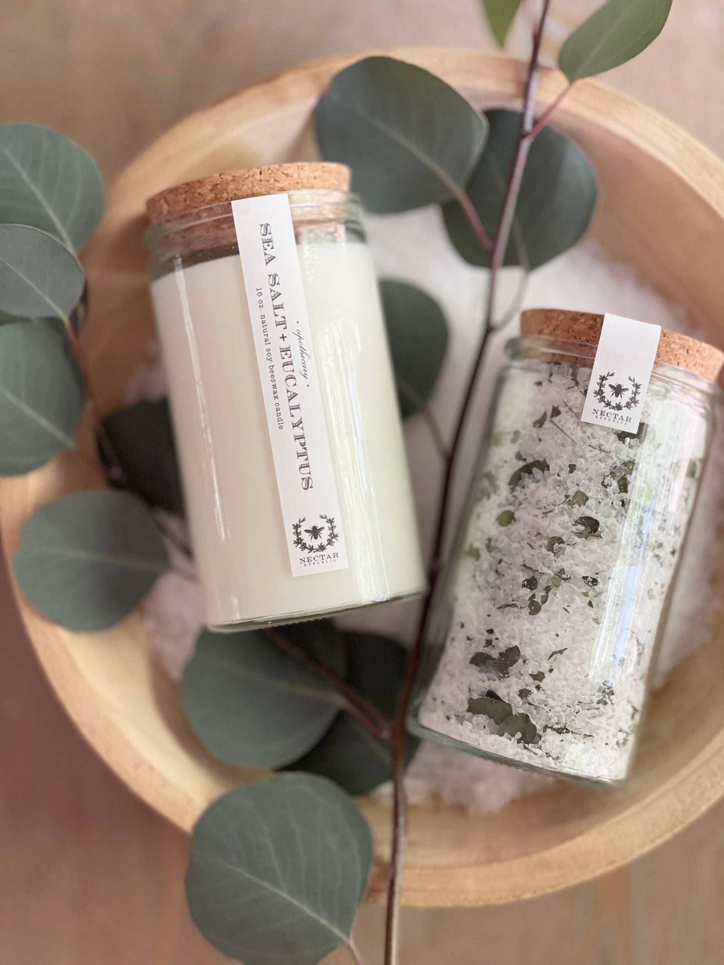 Sea Salt + Eucalyptus : Large Bath Soak ( bath salts )
