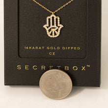 Load image into Gallery viewer, Secret Box Pave Hamsa Hand Pendant Necklace
