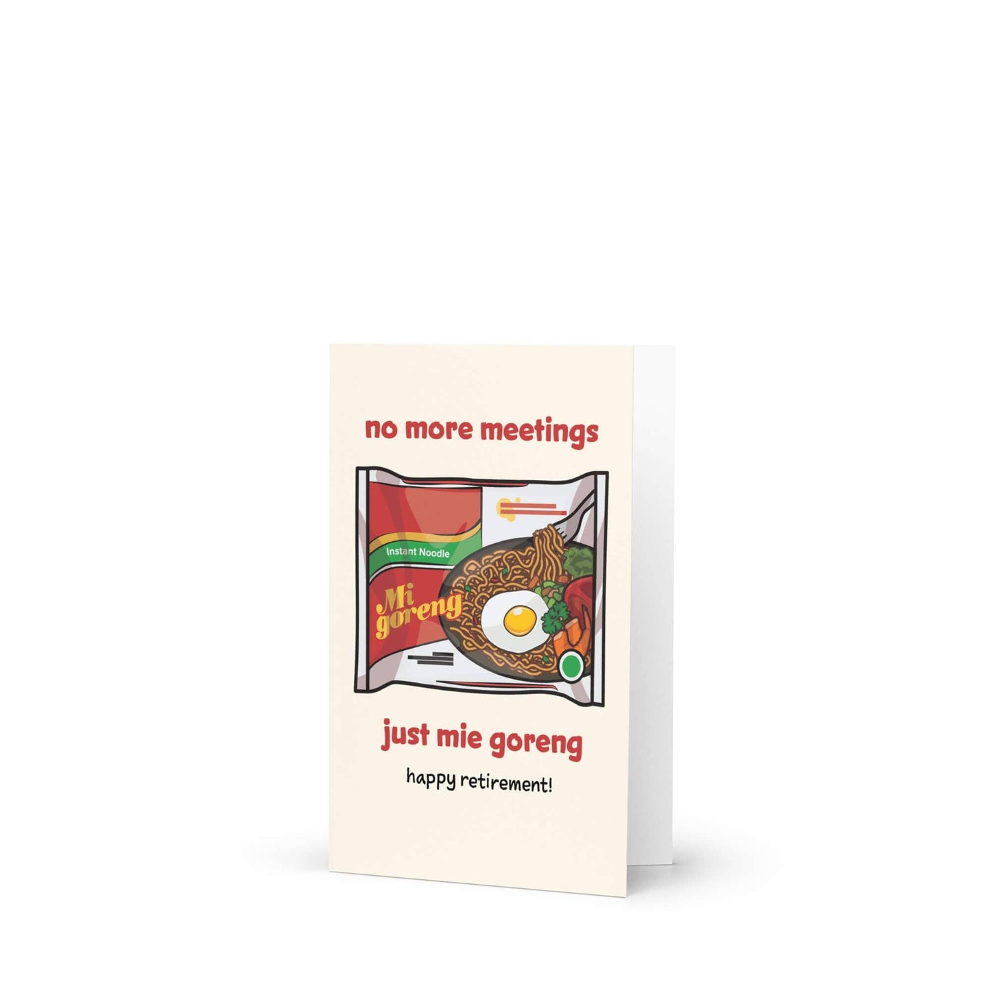 Mie Goreng Funny Retirement Cards | Indonesian Instant Noodle Fun Greeting