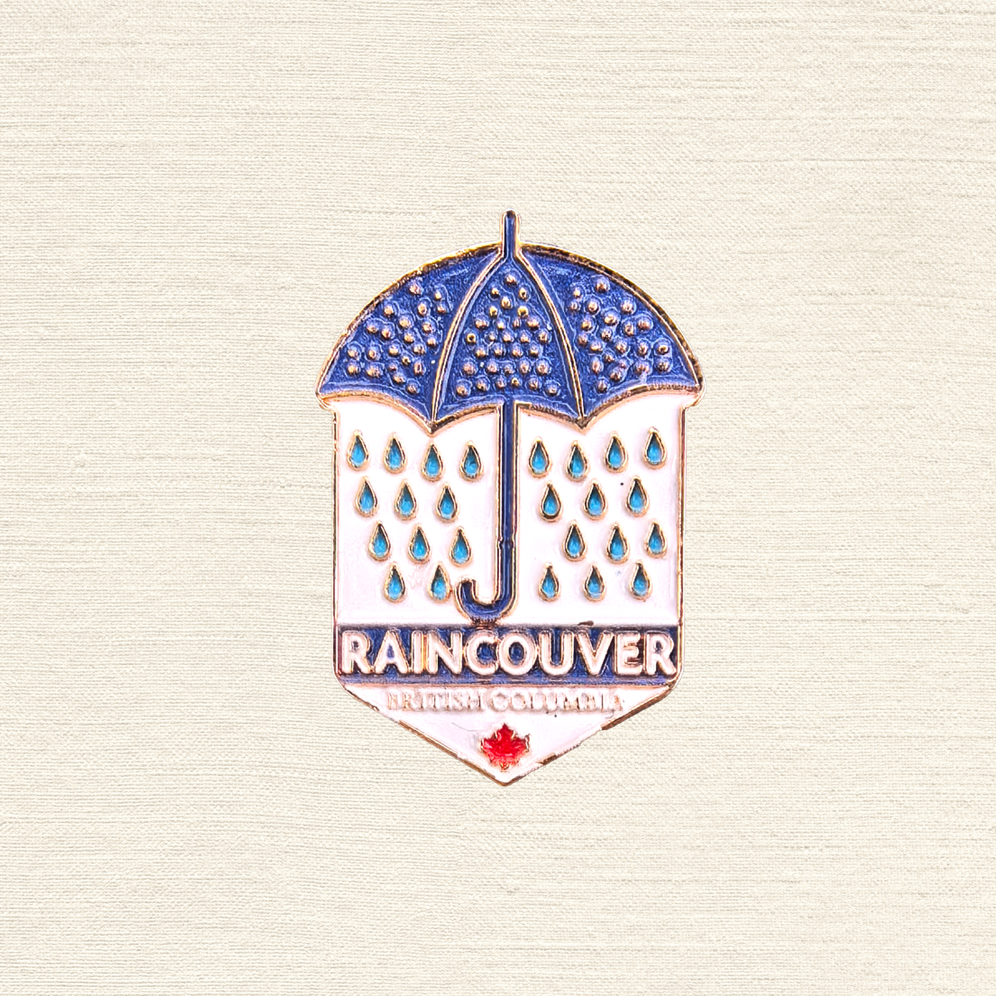 Raincouver Enamel Pin - Vancouver Rain City Lapel Pins, Funny Canada Gift