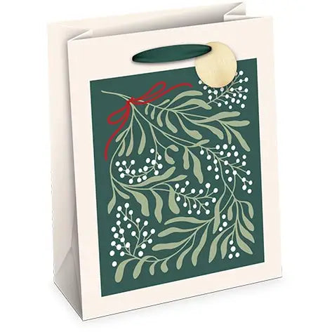 Large Vertical Gift Bag Winter Mistletoe - Front & Company: Gift Store