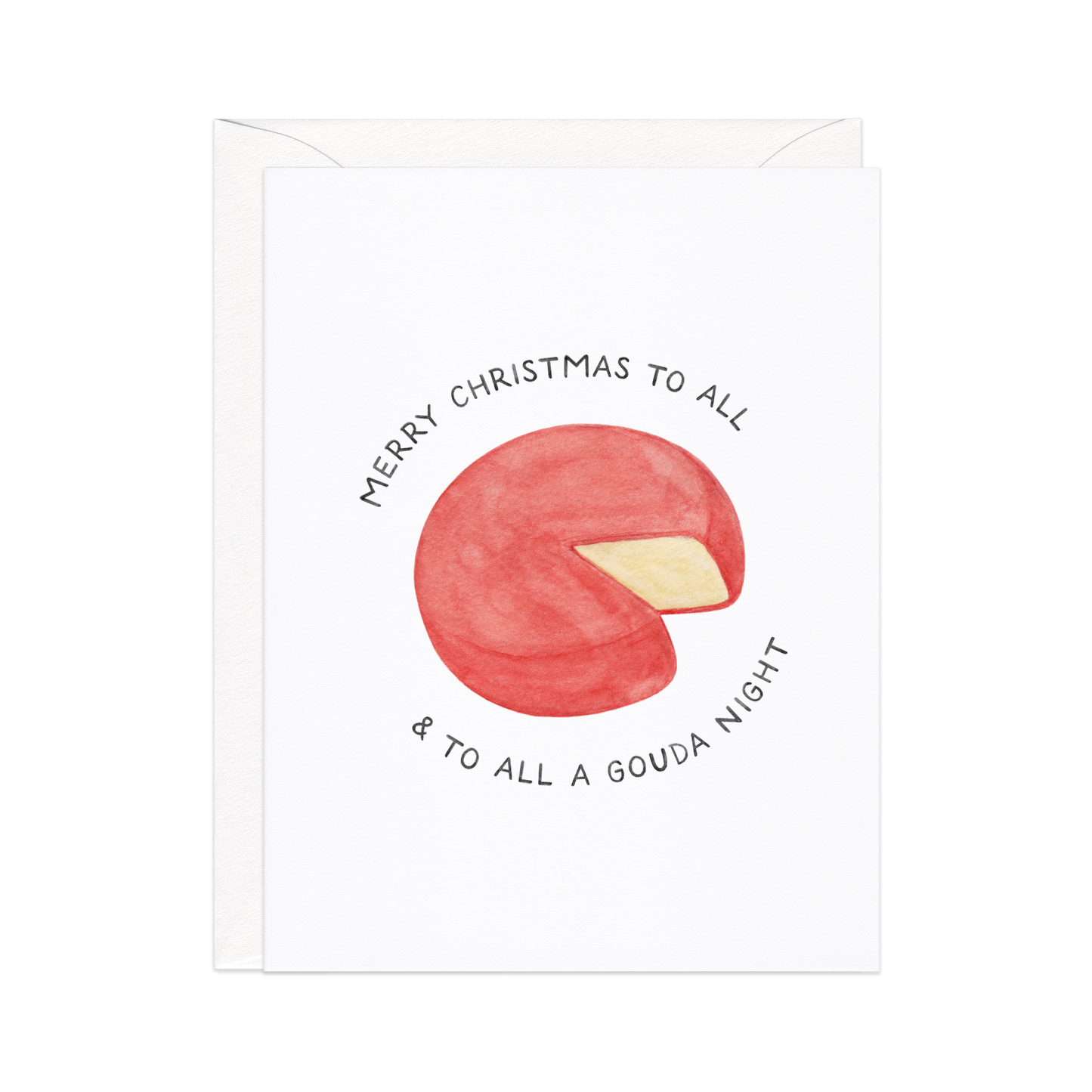 To All A Gouda Night - Funny Cheese Lovers Christmas Card