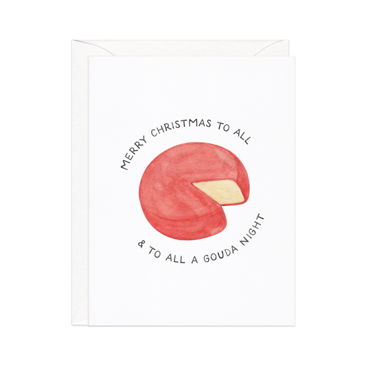 To All A Gouda Night - Funny Cheese Lovers Christmas Card