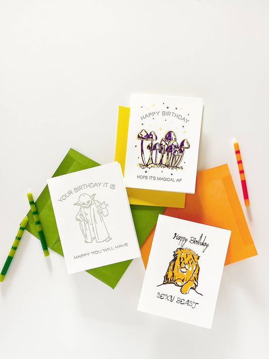 Birthday It Is - Letterpress Birthday Greeting Card