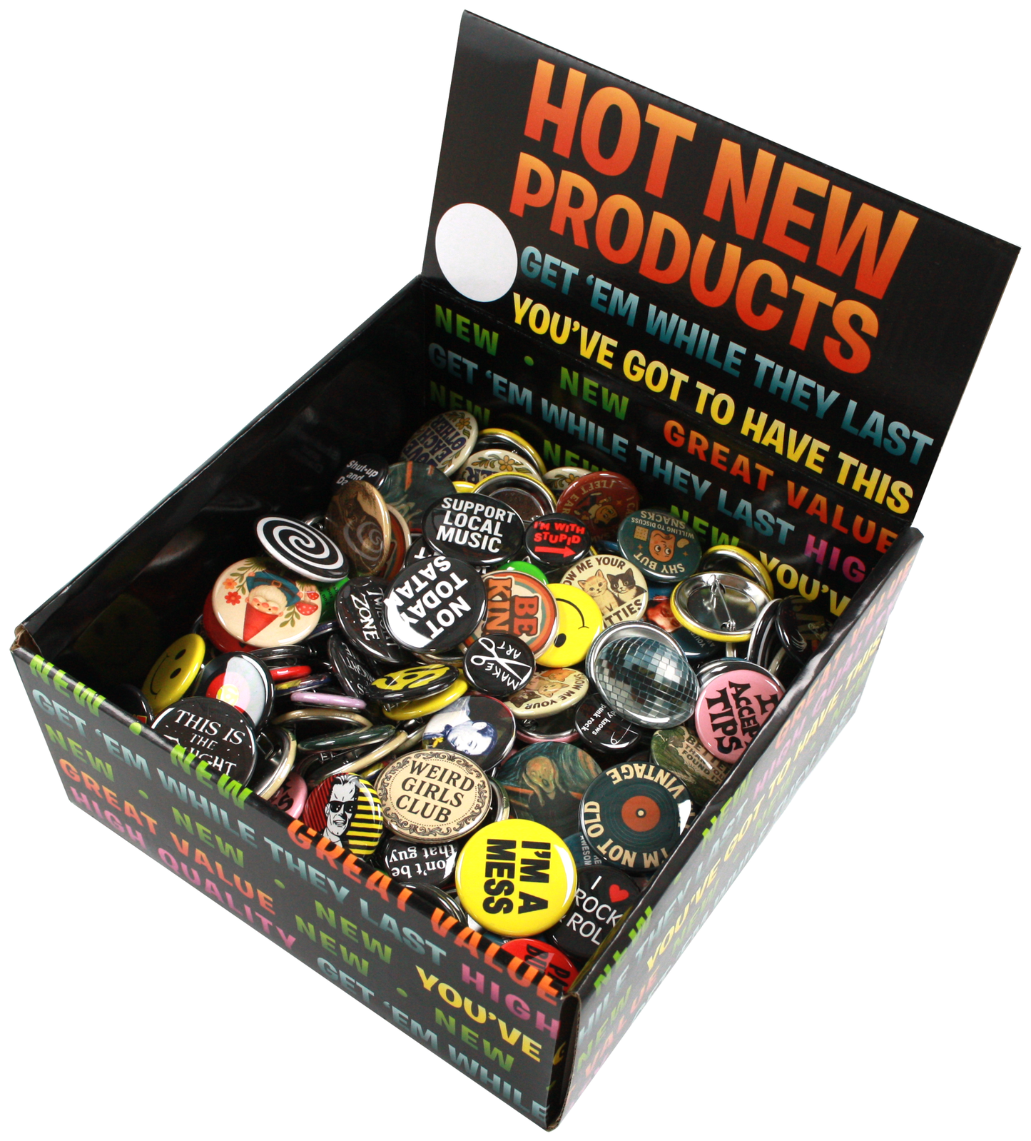 Funny Buttons Mix Humor Novelty Pop Culture