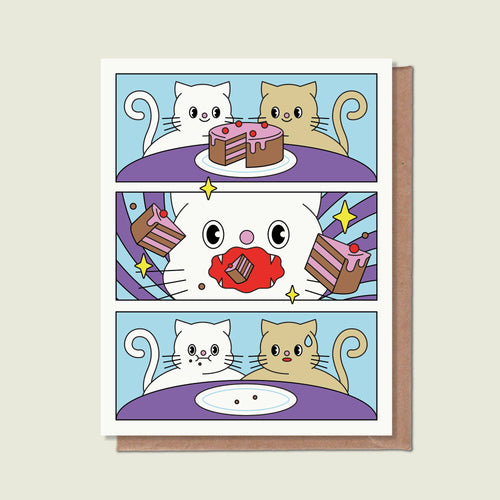 Birthday Cake Vortex Greeting Card - Front & Company: Gift Store
