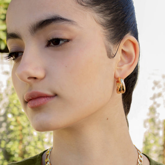 The Best 18k Gold Plated Hoop Huggies Earrings Tarnish Proof