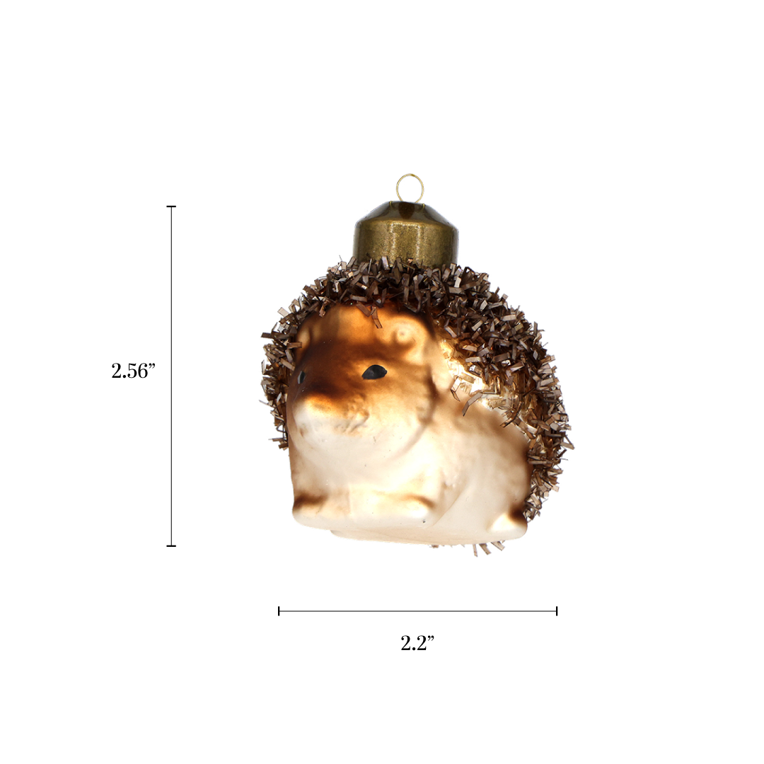 Christmas Ornament Glass Animal Vintage Hedgehog