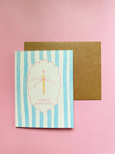 Load image into Gallery viewer, Blue Stripes Birthday Card
