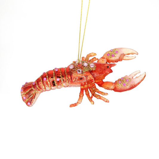 Christmas Ornament Glass Animals Funky Lobster