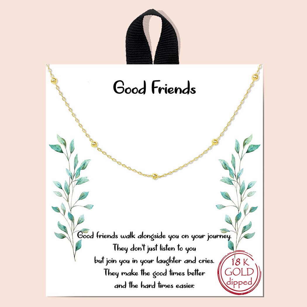 Gold-Dipped Ball Chain Choker Necklace