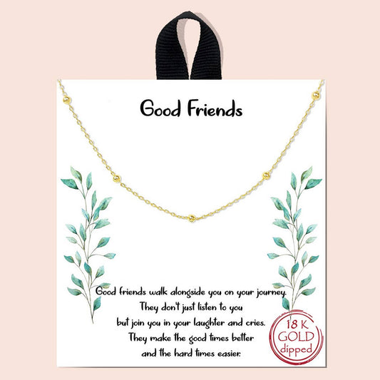Gold-Dipped Ball Chain Choker Necklace