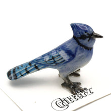 Load image into Gallery viewer, Mischief Bluejay Porcelain Miniature
