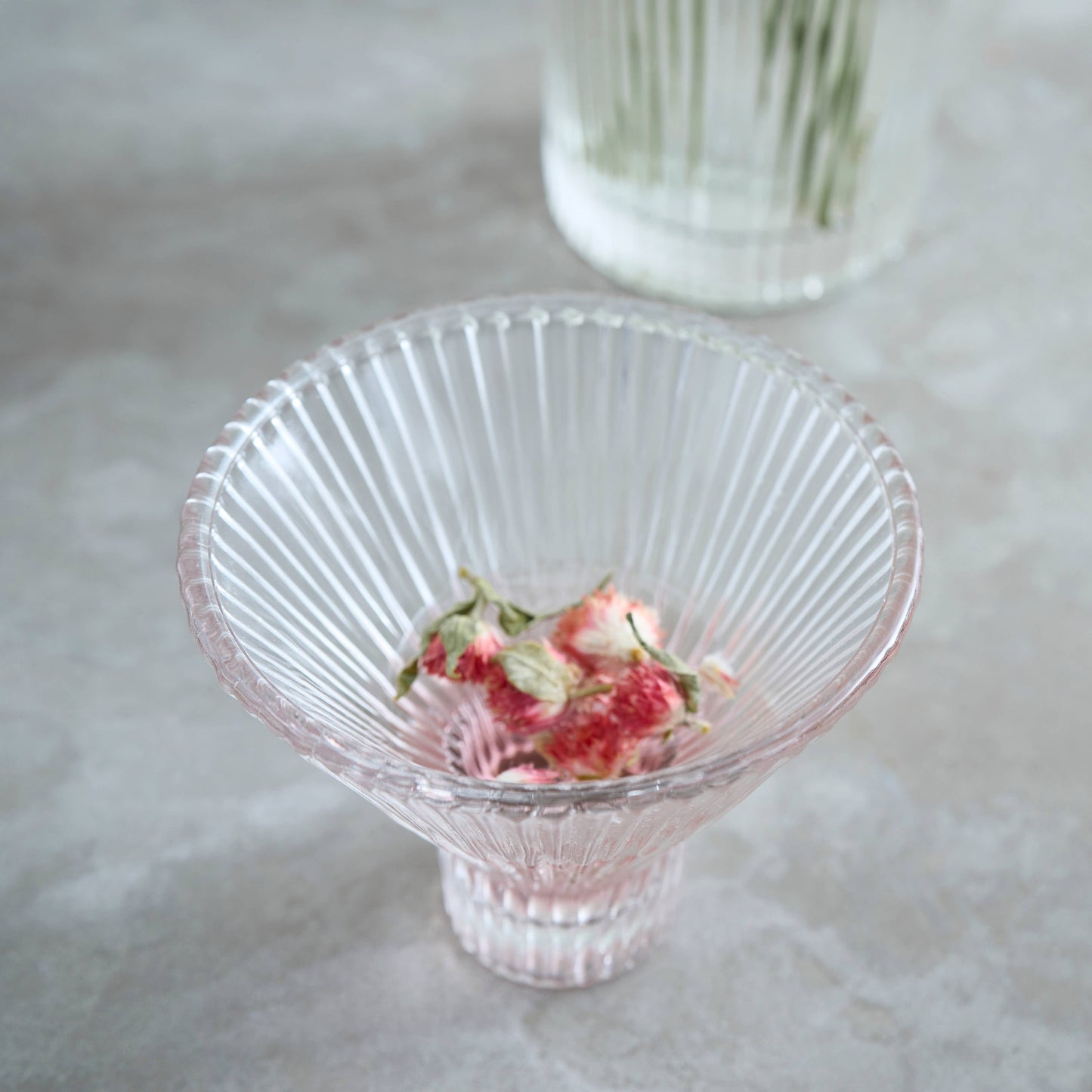 Pressed Clear Martini Glasses