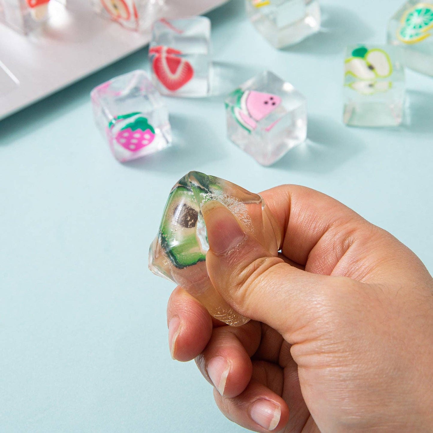Fruit Ice Cube Squishy Slow-Rising Stress Relief Toy