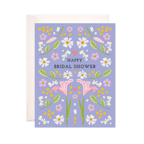 Lilac Bridal Shower Greeting Card - Front & Company: Gift Store