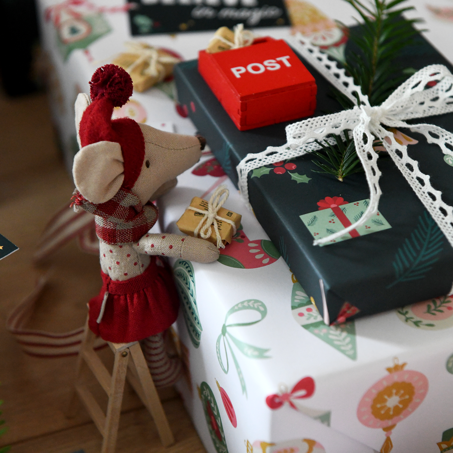 Nutcracker Green Christmas Wrapping Paper