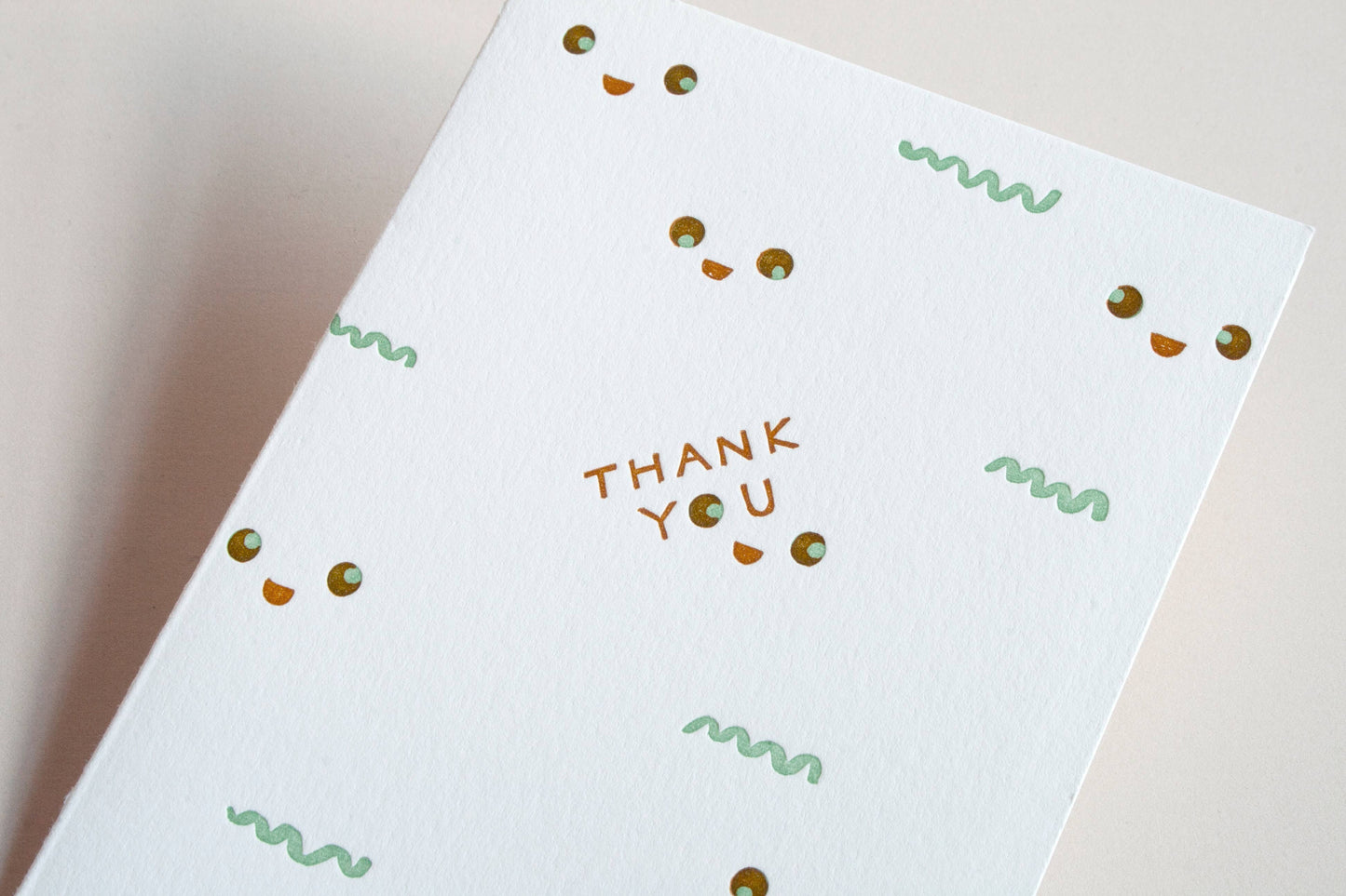 Thank You Smiles Natural | Letterpress Card