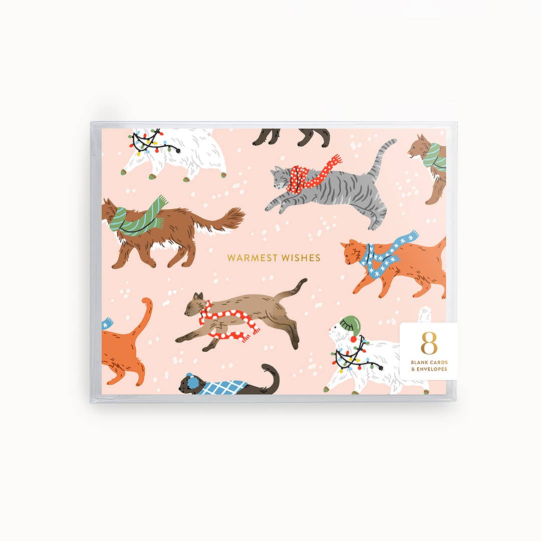 Warmest Wishes Cats | Holiday Greeting Card