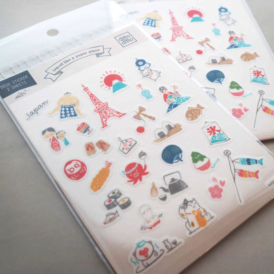 Washi sticker: japan (set of 2)