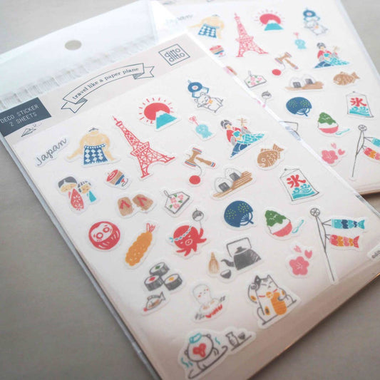 Washi sticker: japan (set of 2)
