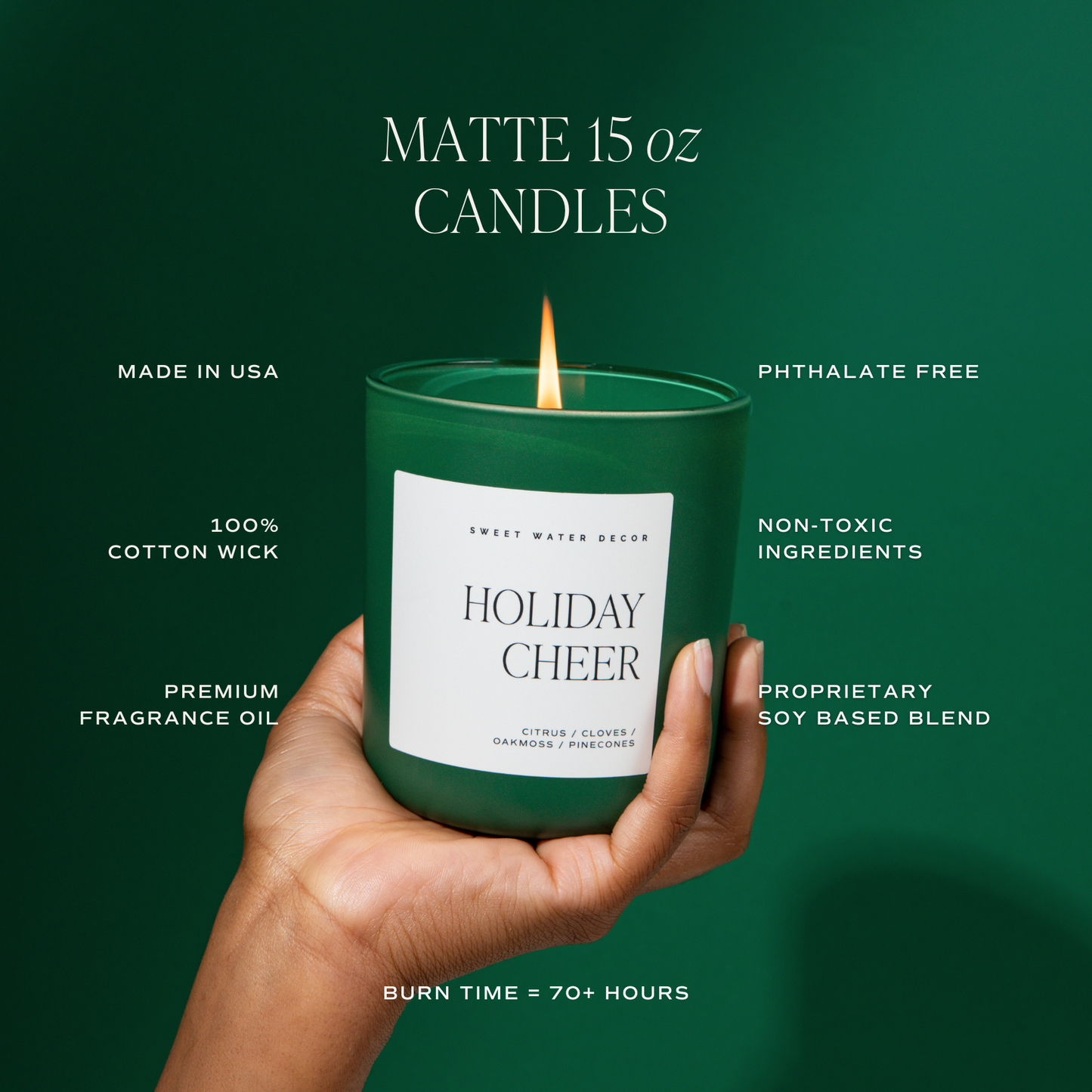 Enchanted Forest 15 oz Soy Candle, Matte Jar