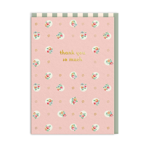 Cath Kidston Polka Dot Thank You Card (11522) - Front & Company: Gift Store