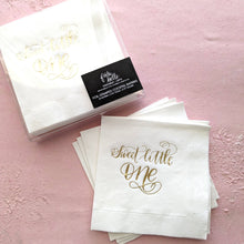 Load image into Gallery viewer, Baby Shower Gold Foil Paper Napkins - Sweet Little One
