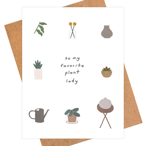 Plant Lady Card, Birthday Card, Anniversary Card, Love Card - Front & Company: Gift Store