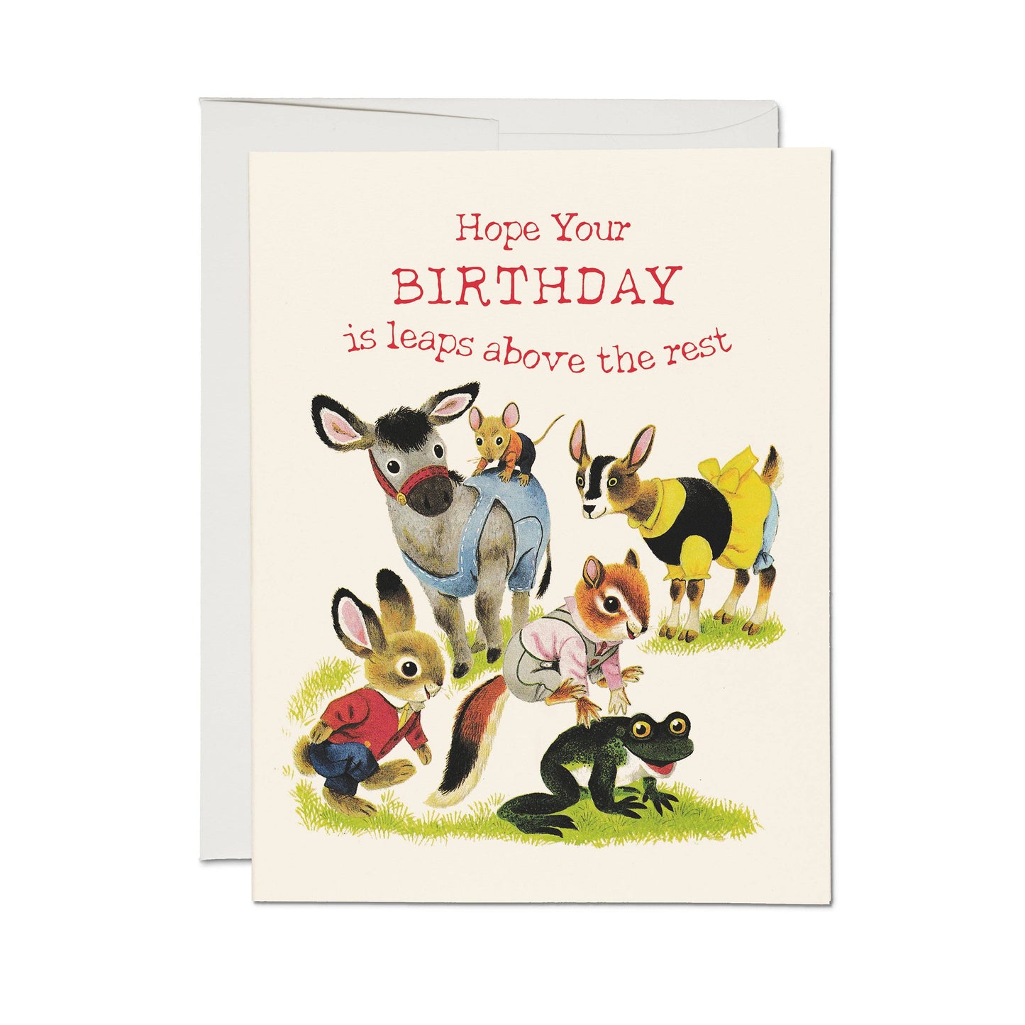 Richard Scarry Leaps Above greeting card