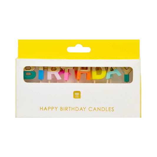 Rainbow Happy Birthday Candles | Birthday Party |