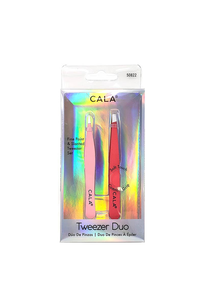 Coral Soft Touch Tweezer Duo Set - 6pc