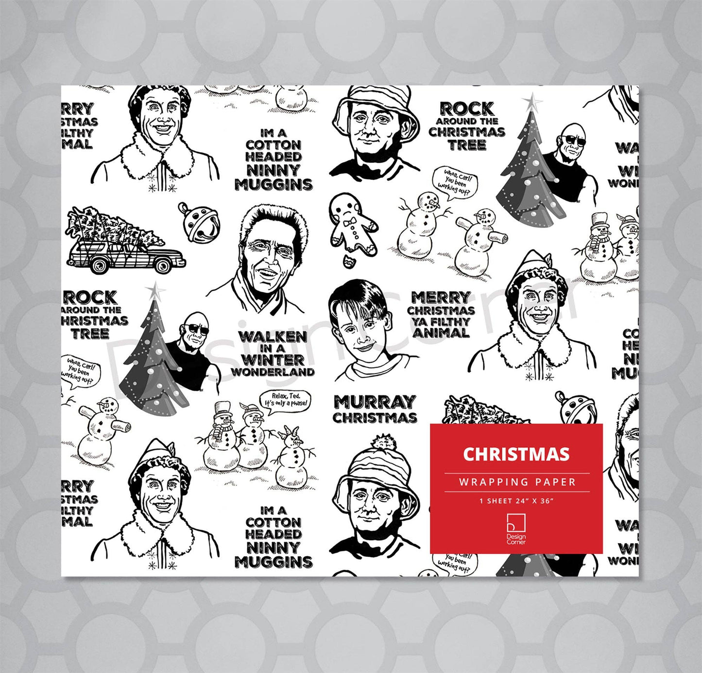Christmas Gift Wrap 24"x36" Sheet